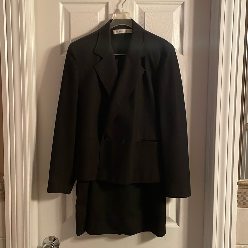 Larry Levine 2piece pin stripe suit with skirt